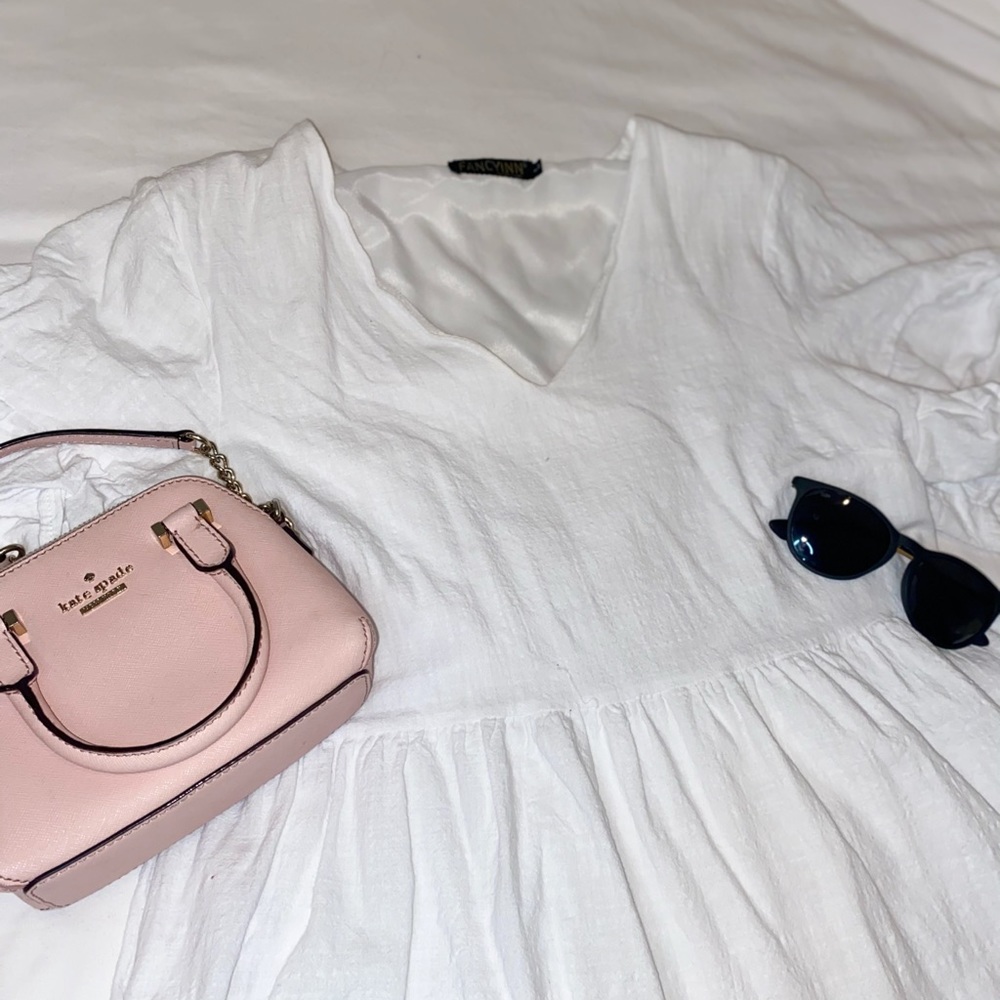 White Ruffled Dress
